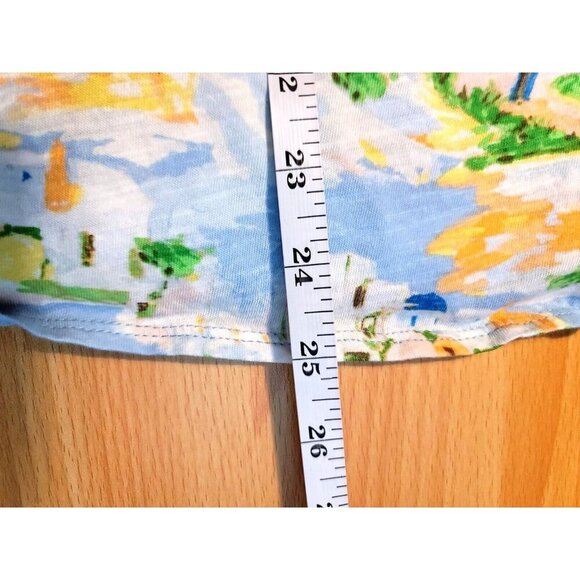 Cynthia Rowley Women's tee Size 2X 100% cotton Short Sleeve Greek Island Print - Picture 5 of 10